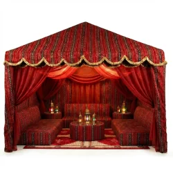 3m x 3m Arabic Tent with Low Majlis Seating Rentals