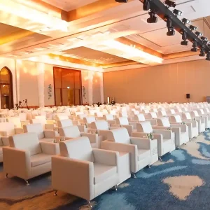valeria-white-arm-chair-rental-rentra-with-casbalanca-coffee-table-setup
