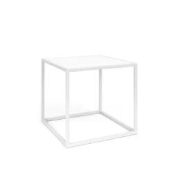 Mallorca White Base-White Top Side Table Rentals