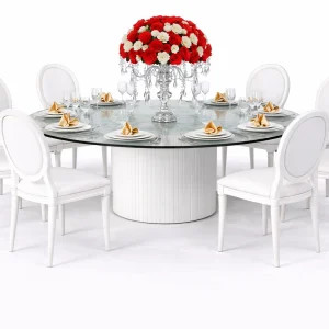 cora--round-glass-top-white-dining-table-white-dior-chair-setup-rentals-rentra