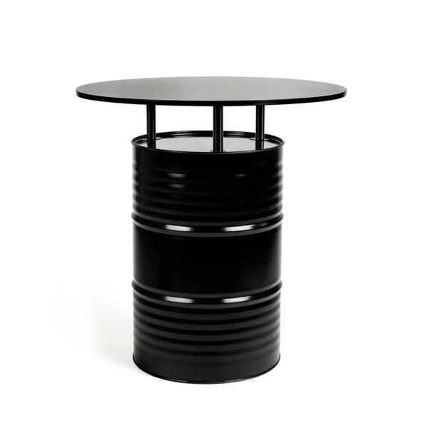 Armando-black- Drum-Cocktail-Table-rentals-rentra