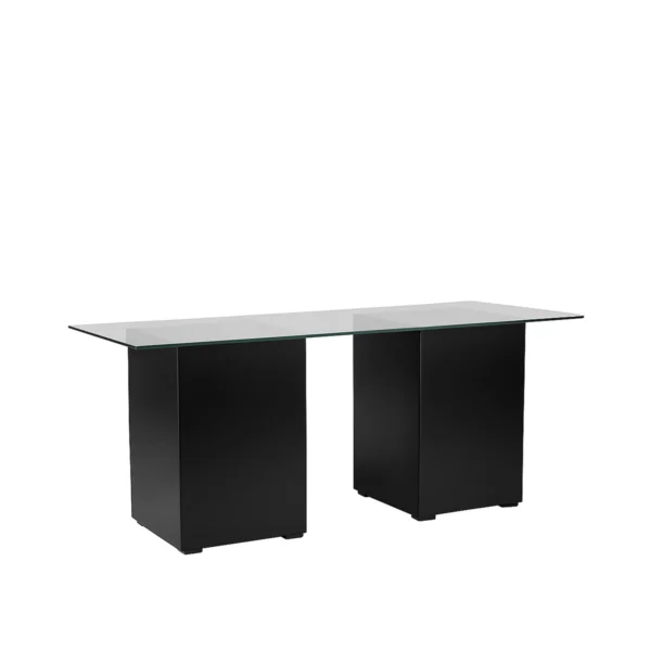 Azura-black-Base-190x-70-Glass-Top-Dining-Table-rental-rentra