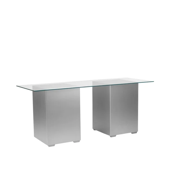 Azura-silver-Base-190x-70-Glass-Top-Dining-Table-rental-rentra