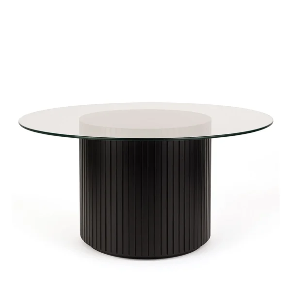 Cora-black-Base-180cm-round-Glass-Top-Dining-Table-rental-rentra