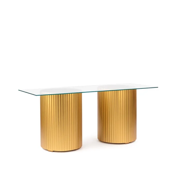 Cora-gold-Base-190x-70cm-Glass-Top-Dining-Table-rental-rentra