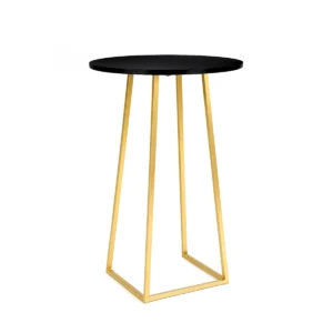 Linea-black-Top-golden-Legs-60-115cm-Round-Cocktail-Table-rentals-rentra