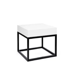 Stella Black Base-White Top Side Table Rentals