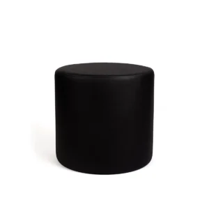 Valeria-black-Round-Pouf-rental-rentra