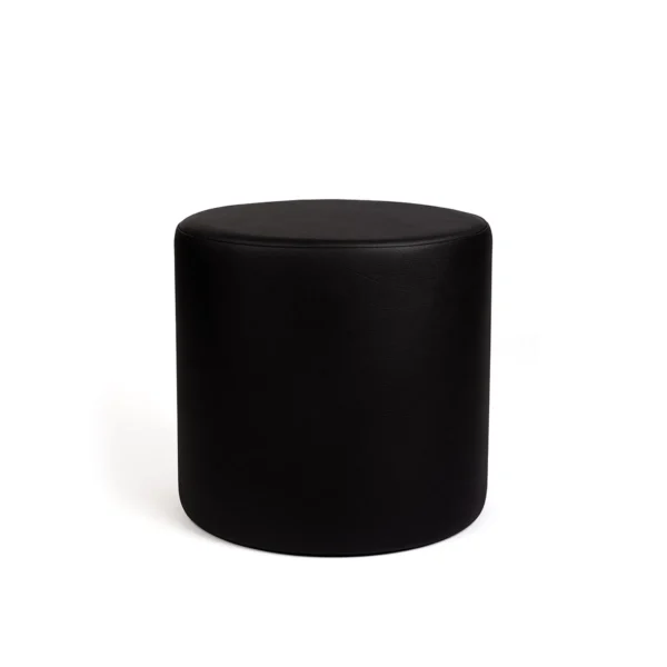 Valeria-black-Round-Pouf-rental-rentra