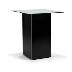 Azura Black Base-Square Glass Top Cocktail Table Rentals
