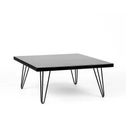 Isadora Black Top Square Coffee Table Rentals