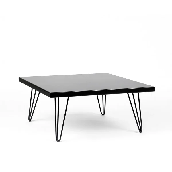 Isadora Black Top Square Coffee Table Rentals