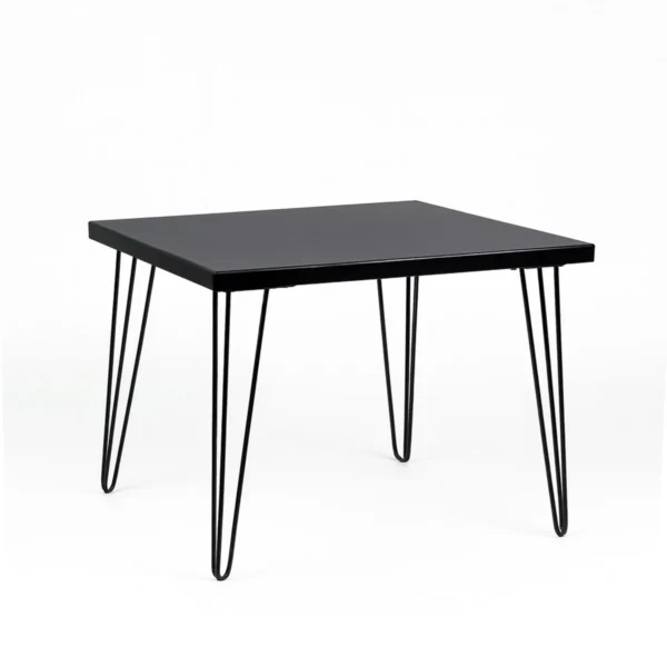 Isadora Black Top-Black Legs-100*100cm Square Dining Table Rentals