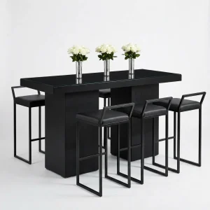 melanie-rectangular-black-cocktail-table-black-bar-stool-rentals