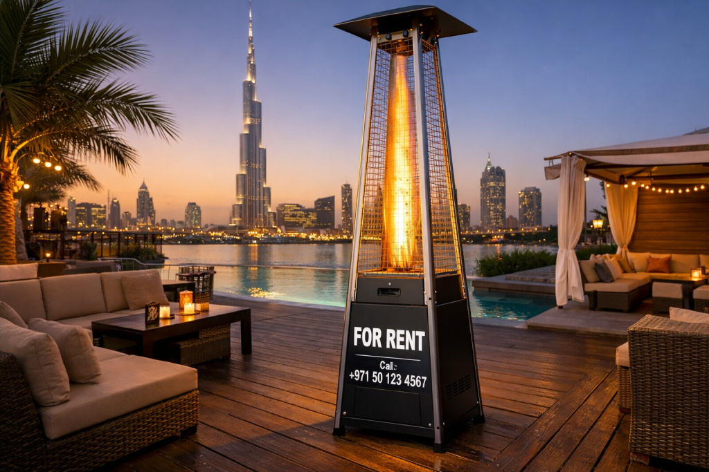 pyramid gas heater for rent Dubai