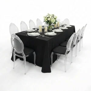 carla-rectangular-black-cover-acrylic-chairs-setup-rentals
