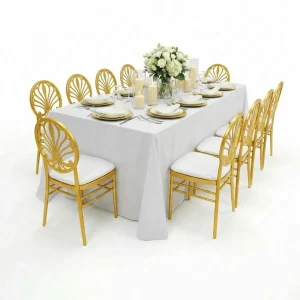 carla-rectangular-white-cover-gold-chair-setup-rentals